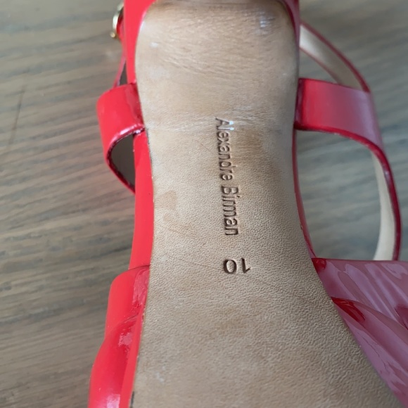 Alexander Birman Red Patent Platform Heels 10 - Picture 7 of 10